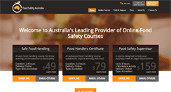 Desktop Screenshot of foodsafety.edu.au