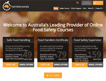 Tablet Screenshot of foodsafety.edu.au